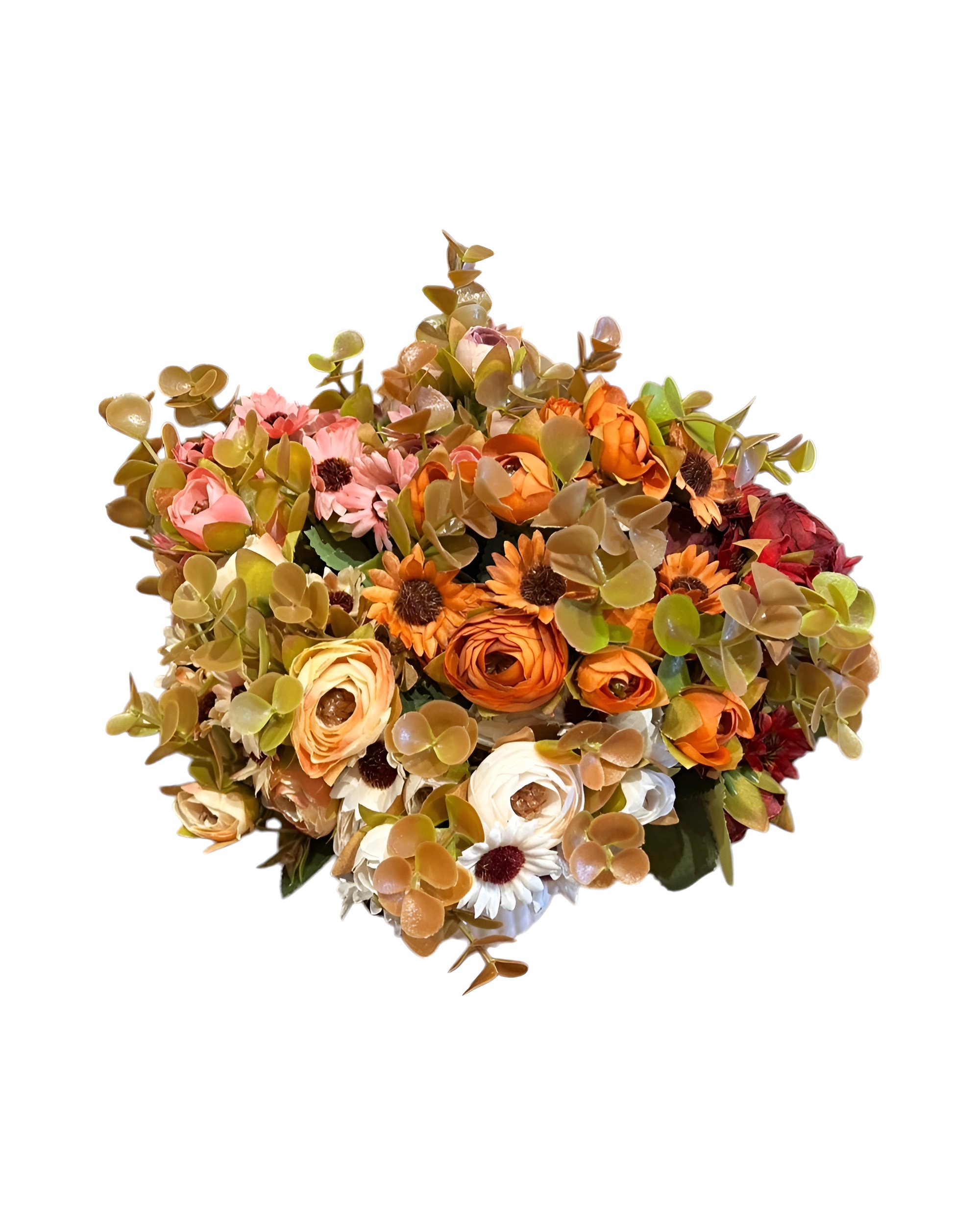 15 BAŞLI YAPAY MİNİ ŞAKAYIK VE PAPATYA DEMETİ 30 CM